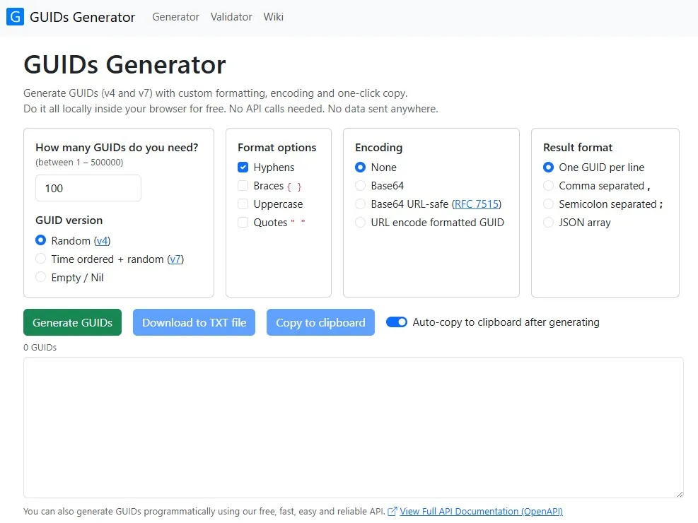 Image for GUIDsGenerator.com - A Modern GUID Generator Toolkit for Developers